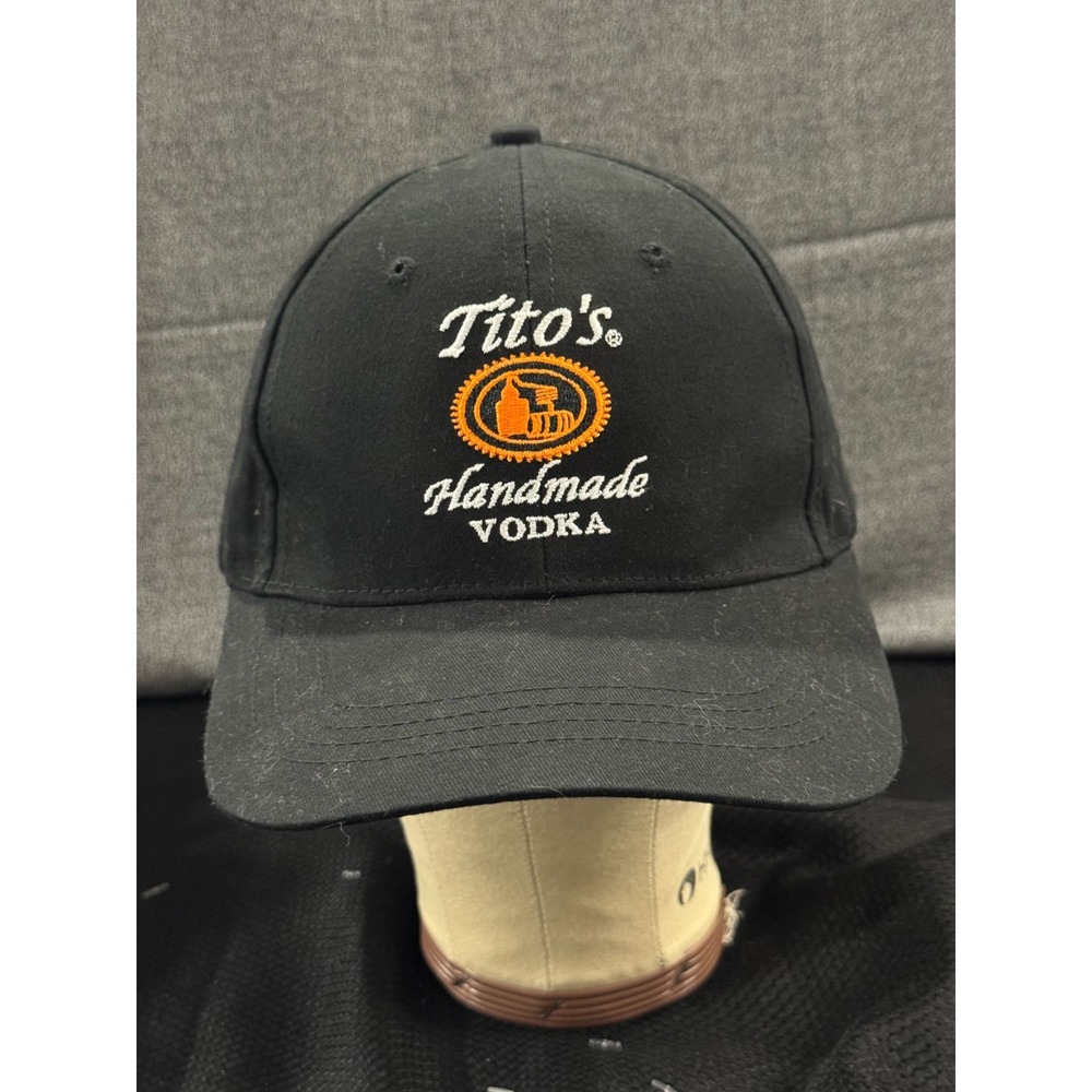 Tito's Handmade Vodka Baseball Cap Mens One Size Black Austin Texas Logo Dad Hat